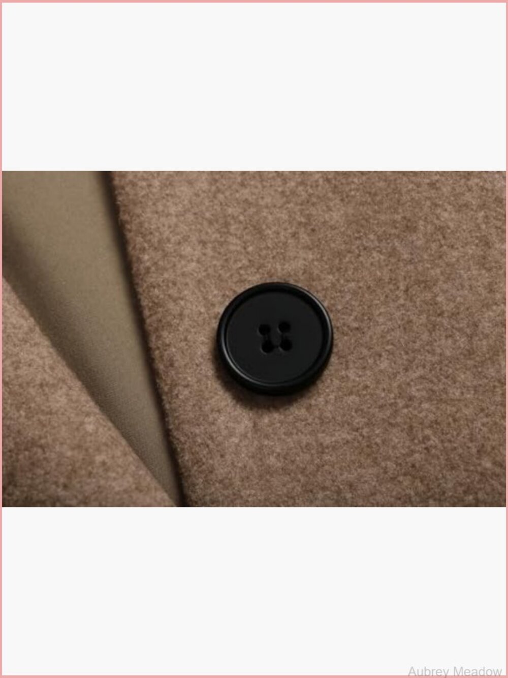 Cropped Wool Blend Pea Coat Short Jacket Long Sleeve Button Down - Picture 6 of 7